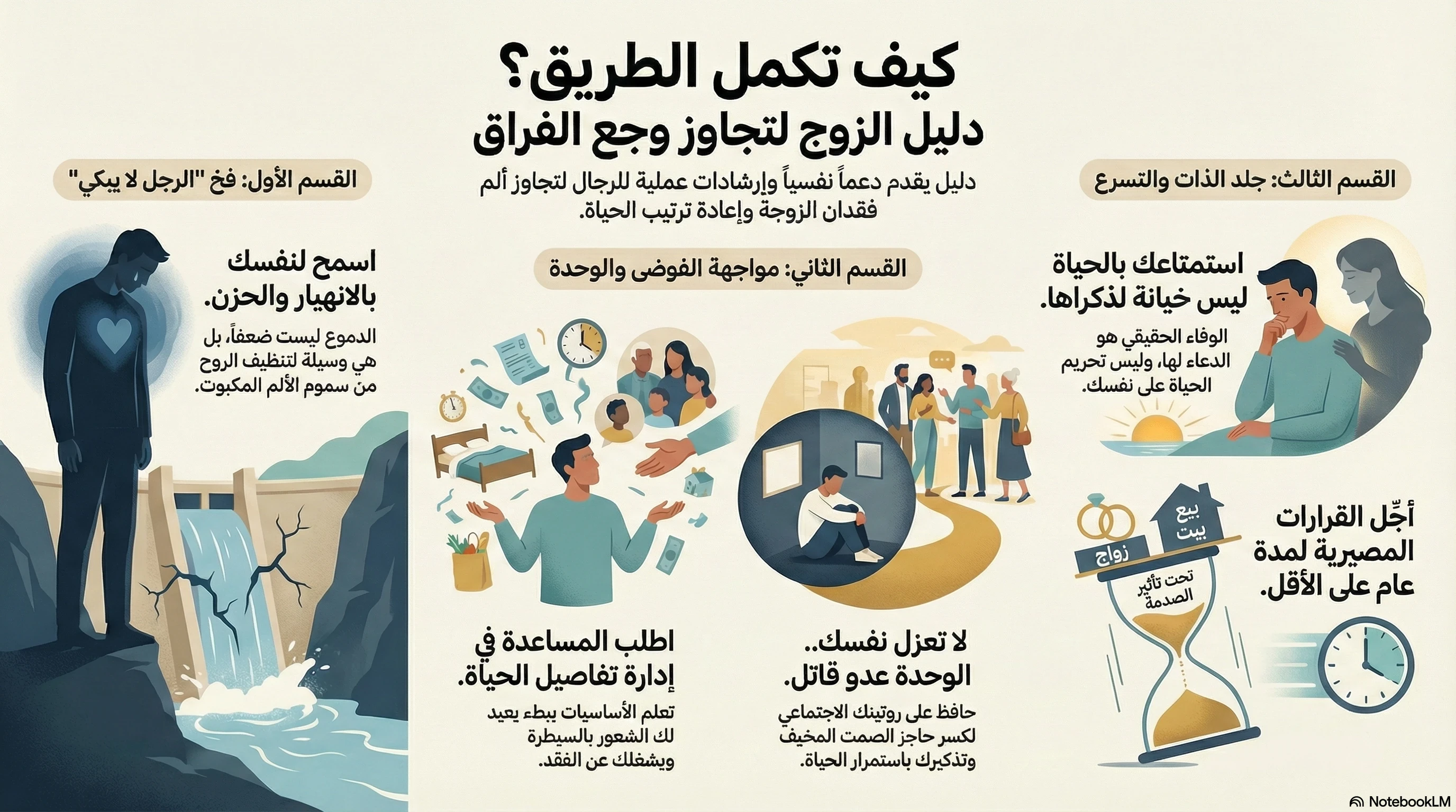 image about وجع فراق الزوجة: إزاي ترجع تتنفس وتكمل حياتك بعد ما شريكة عمرك سابتك لوحدك؟