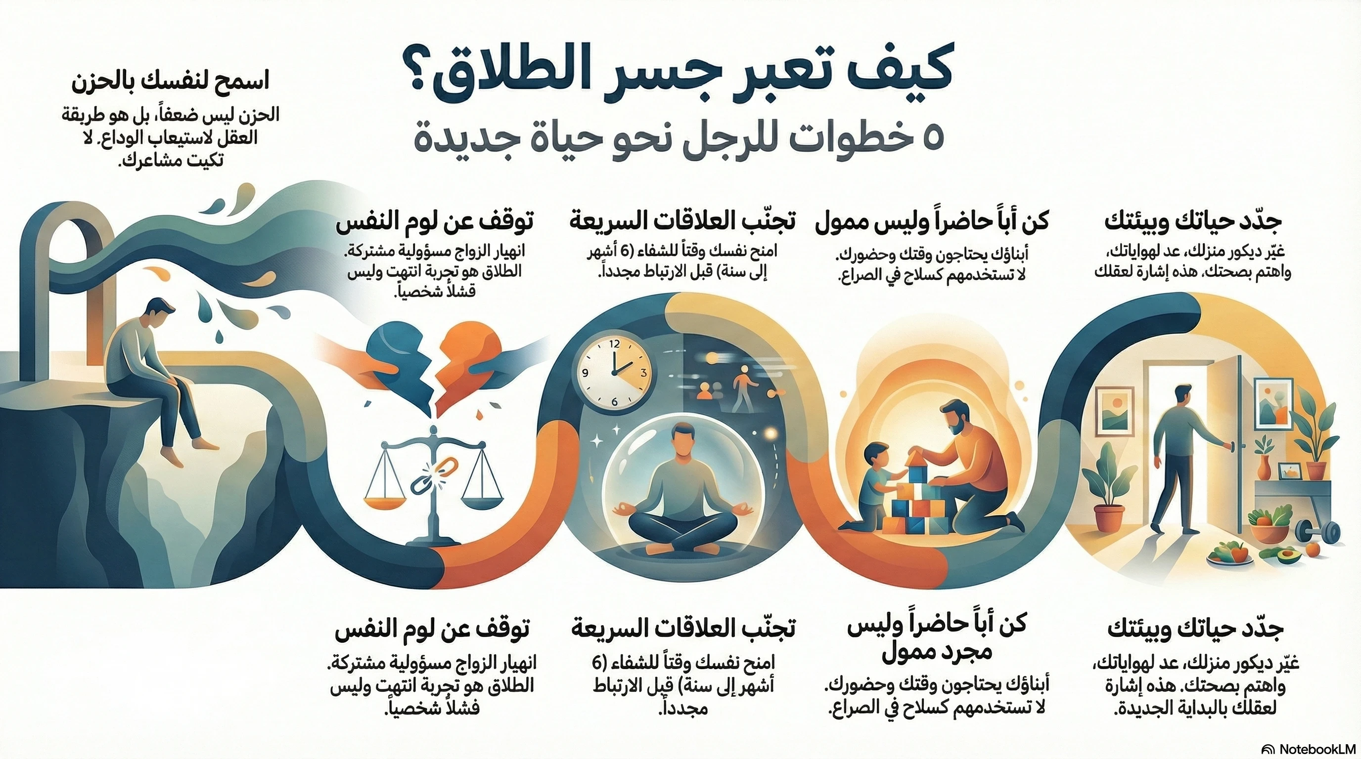 image about وجع الطلاق عند الرجالة: إزاي تخرج من التجربة دي سليم نفسياً وتبدأ من جديد؟