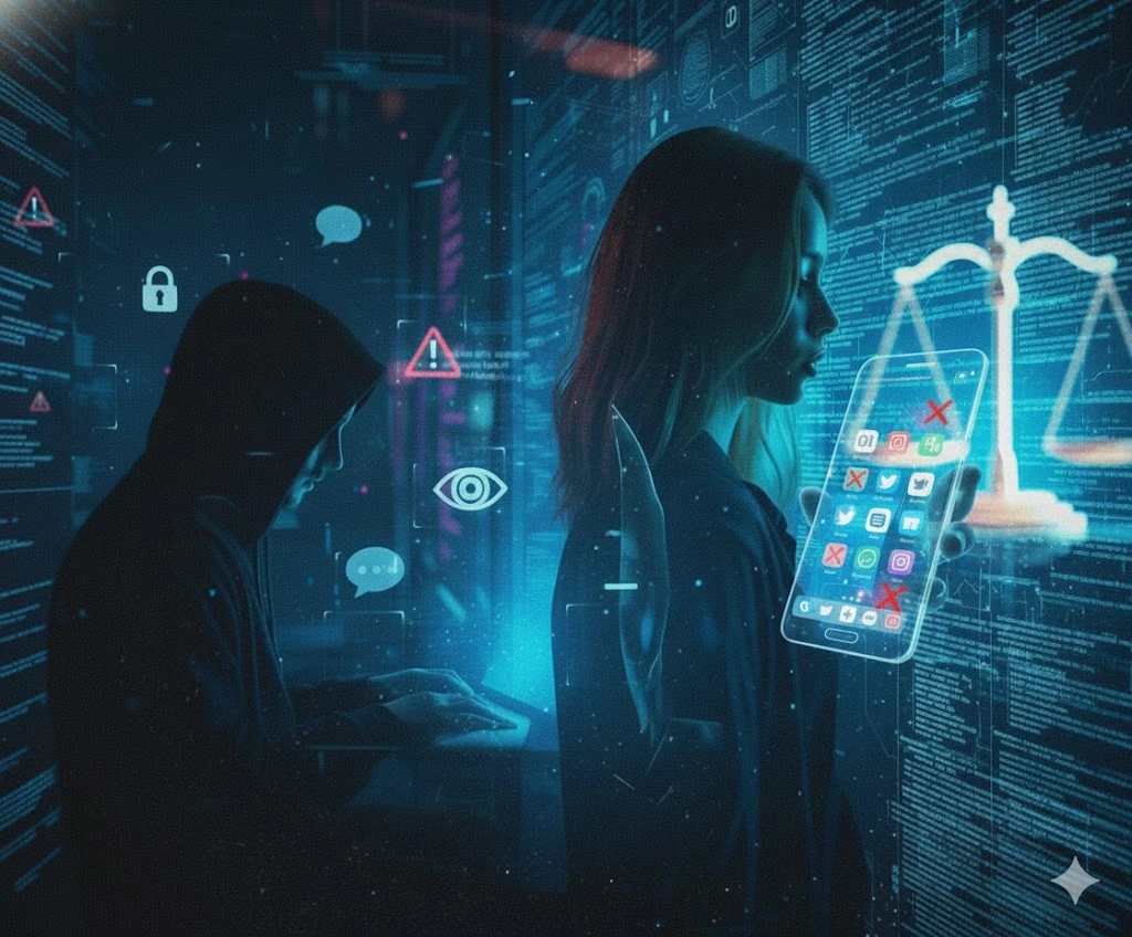 image about جريمة إساءة استعمال الهاتف والأجهزة الإلكترونية: من الإزعاج إلى التشهير والابتزاز في ميزان القانون