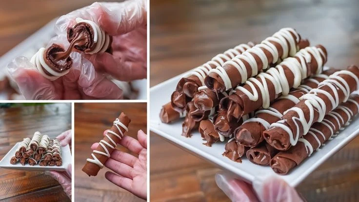 image about 🧇 طريقة عمل ويفر الشوكولاتة الملفوف في البيت بخطوات سهلة وطعم زي الجاهز