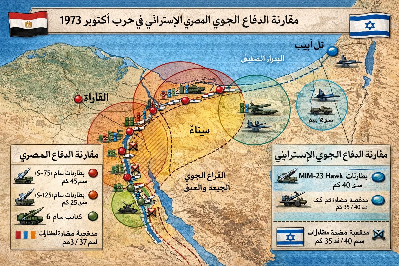 image about الدفاع الجوي والسيطرة على المجال الجوي في حرب أكتوبر 1973