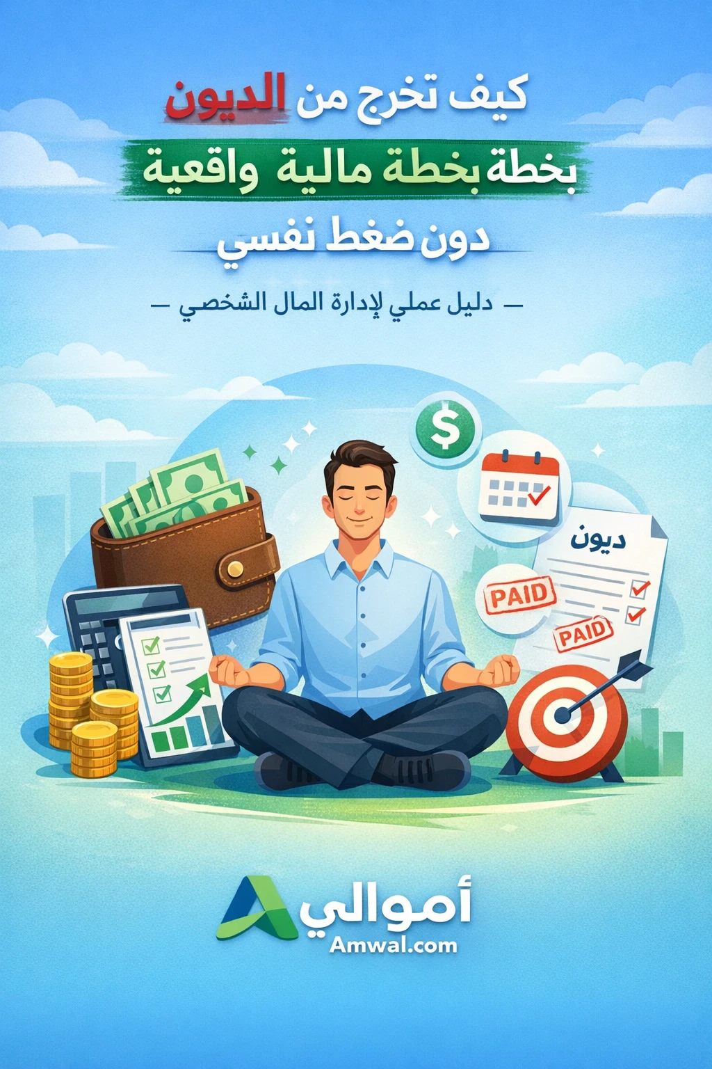 image about كيف تخرج من الديون بخطة مالية واقعية دون ضغط نفسي – دليل عملي لإدارة المال الشخصي