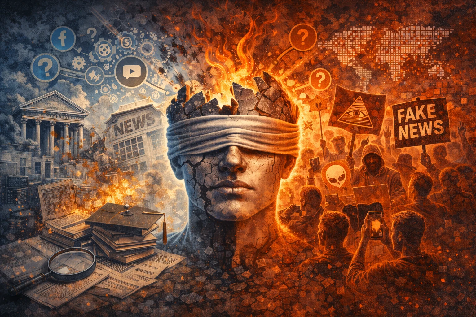 image about أزمة الحقيقة في عصر ما بعد الواقع (Post-Truth Era): كيف غيَّرت وسائل التواصل الاجتماعي مفهوم الصدق والمعرفة؟