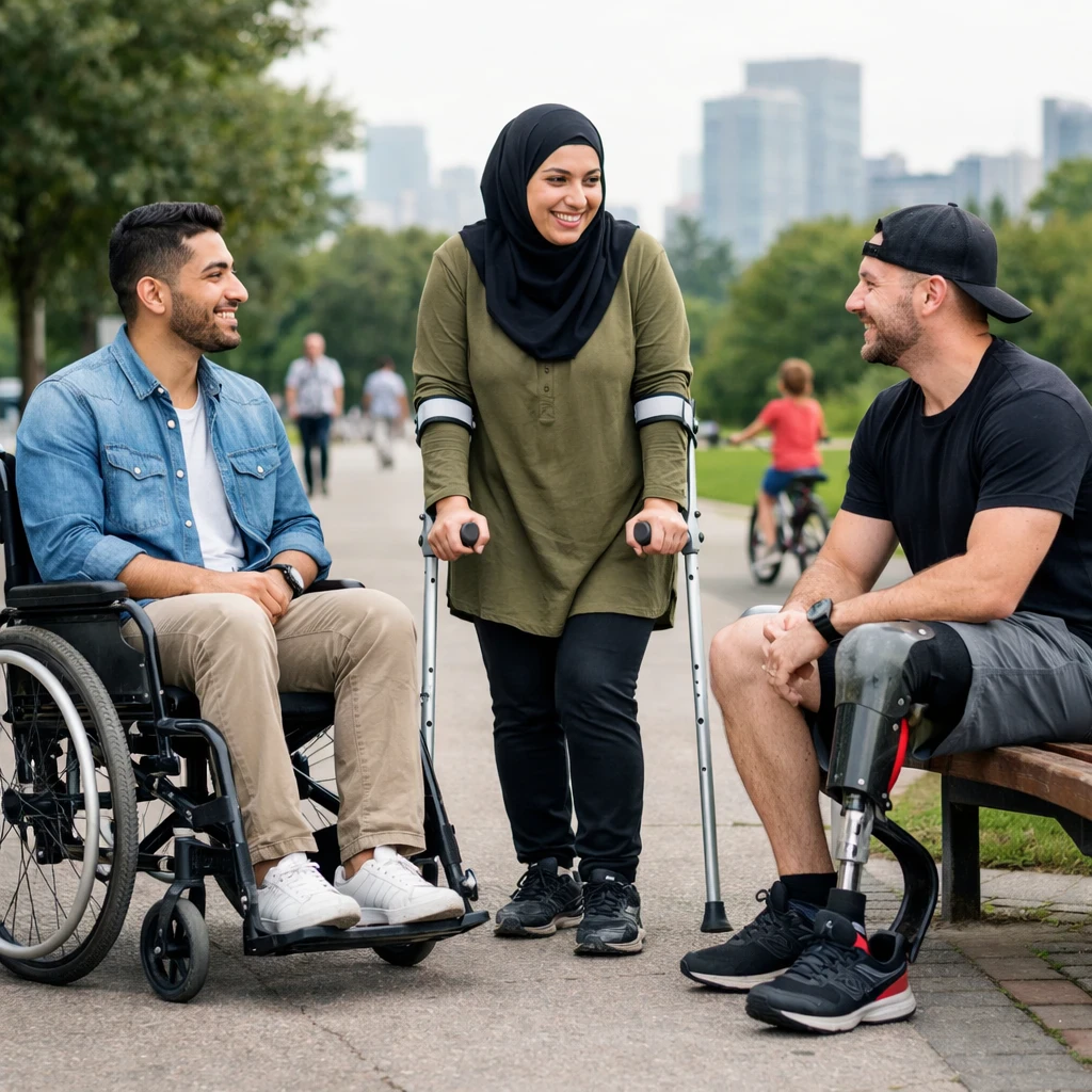 image about الاهتمام بذوي الاحتياجات الخاصة . تفصيل 