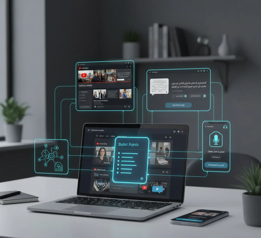 image about وداعاً لمشاهدة الفيديوهات الطويلة: أفضل أدوات تلخيص الفيديو بالذكاء الاصطناعي 2026