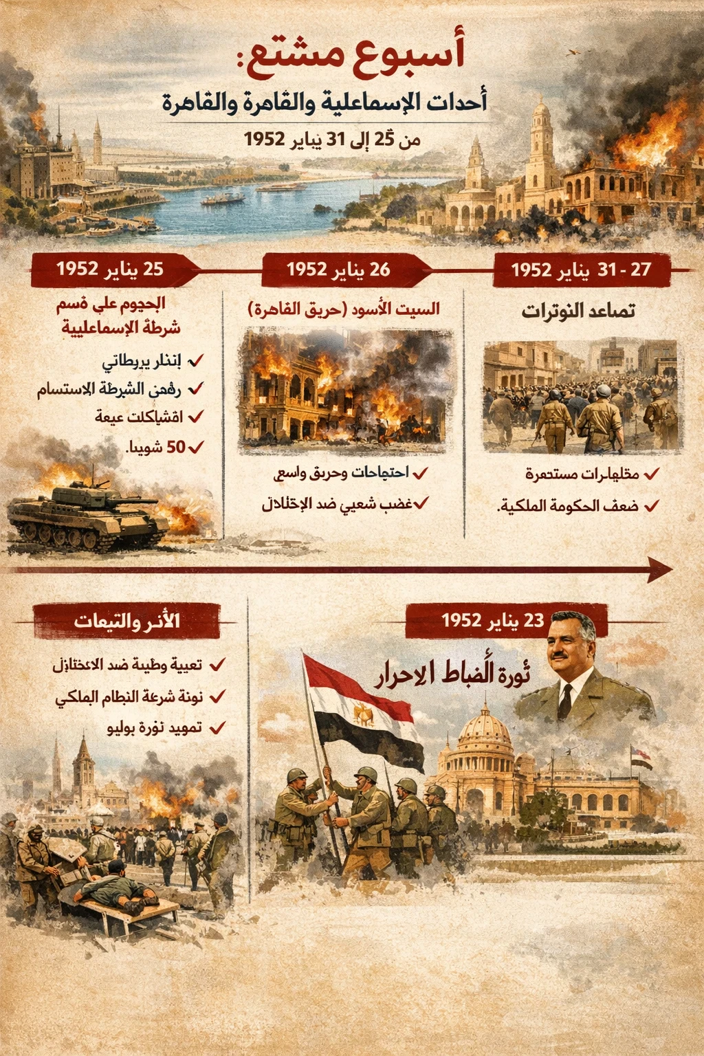 image about معركة الإسماعيلية 25 يناير 1952: صمود الشرطة المصرية وشرارة الثورة