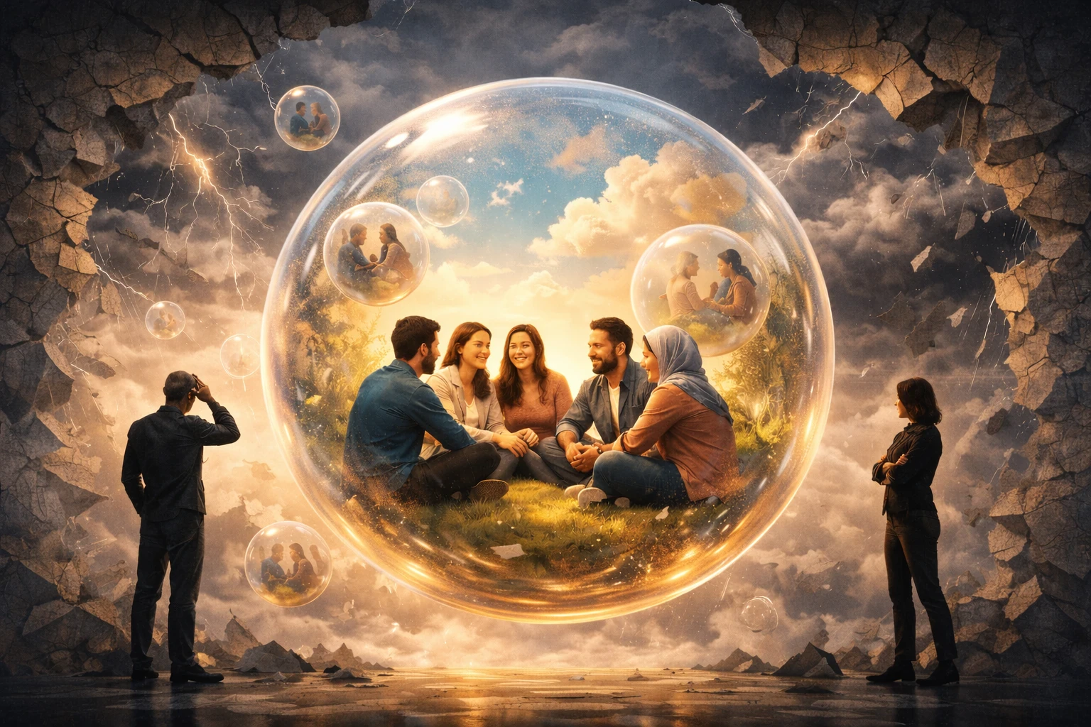 image about لماذا نحب آراء من يشبهوننا فقط؟ فقاعة الرأي بين الطمأنينة النفسية وأزمة التفكير النقدي