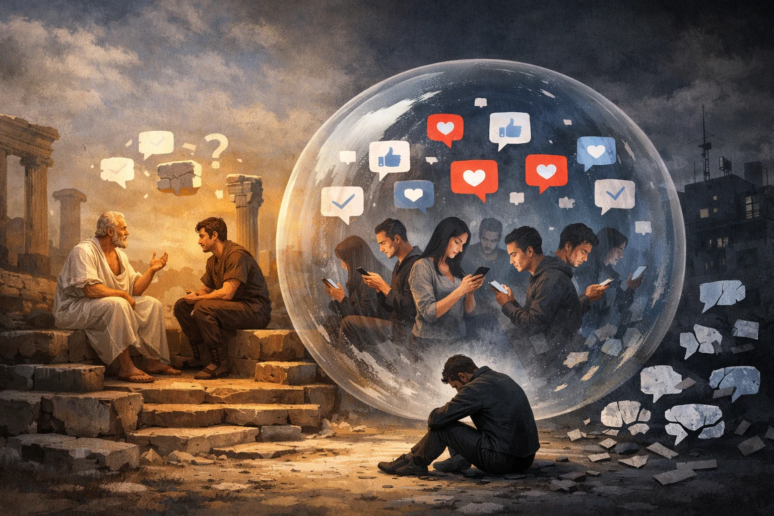 image about لماذا نحب آراء من يشبهوننا فقط؟ فقاعة الرأي بين الطمأنينة النفسية وأزمة التفكير النقدي