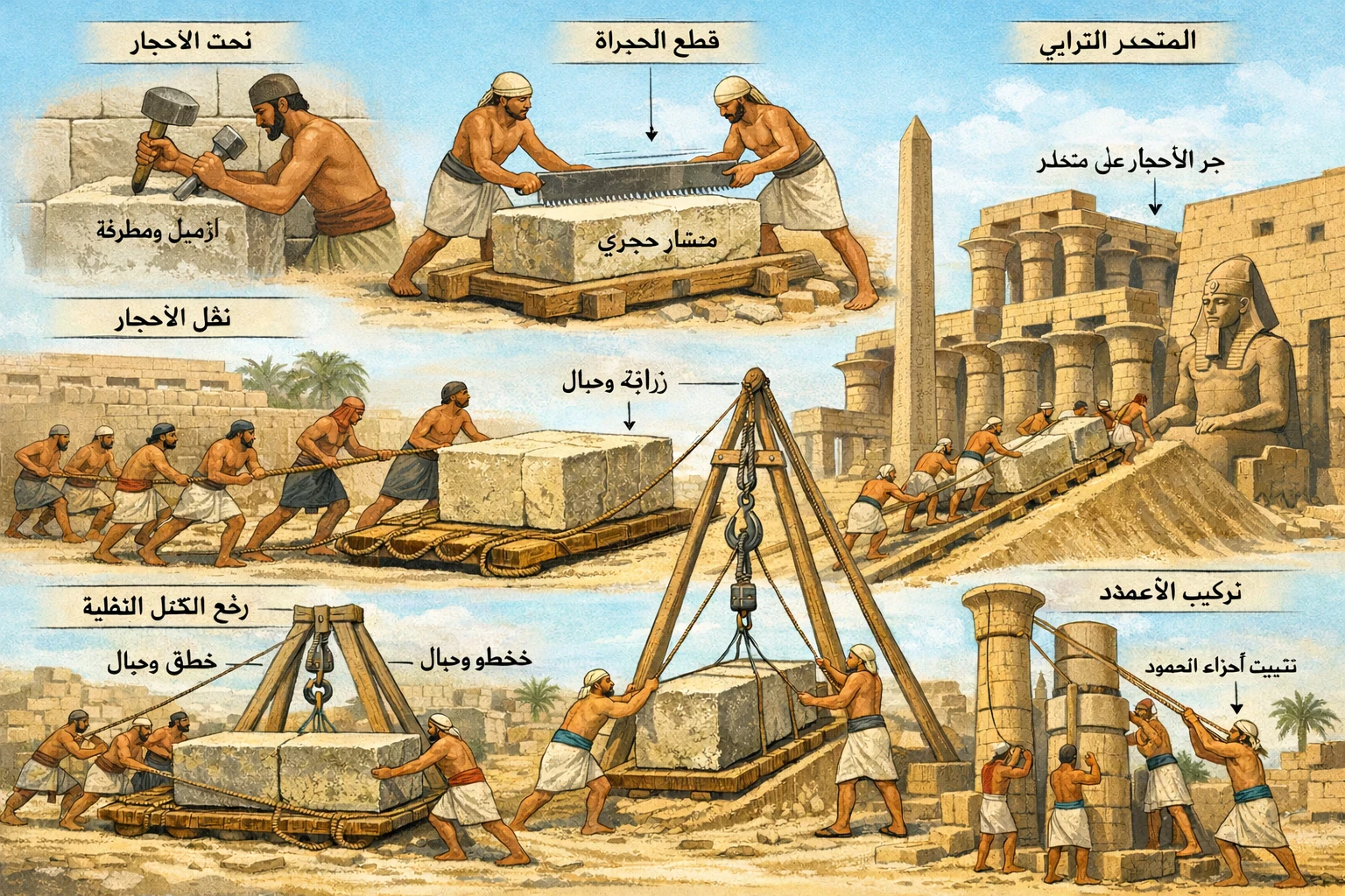 image about معبد الكرنك: الأعجوبة المعمارية وأدوات بناء المصريين القدماء