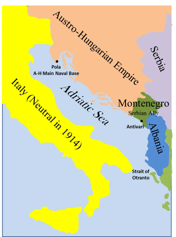 image about معركة أنتيفاري 1914: أول انتصار بحري للتحالف ضد النمسا‑المجر