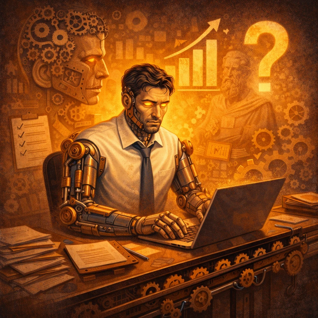 image about وهم الإنتاجية: هل نعمل أكثر أم نظهر أننا نعمل؟هل نحن منتجون أم مجرد مشغولين؟