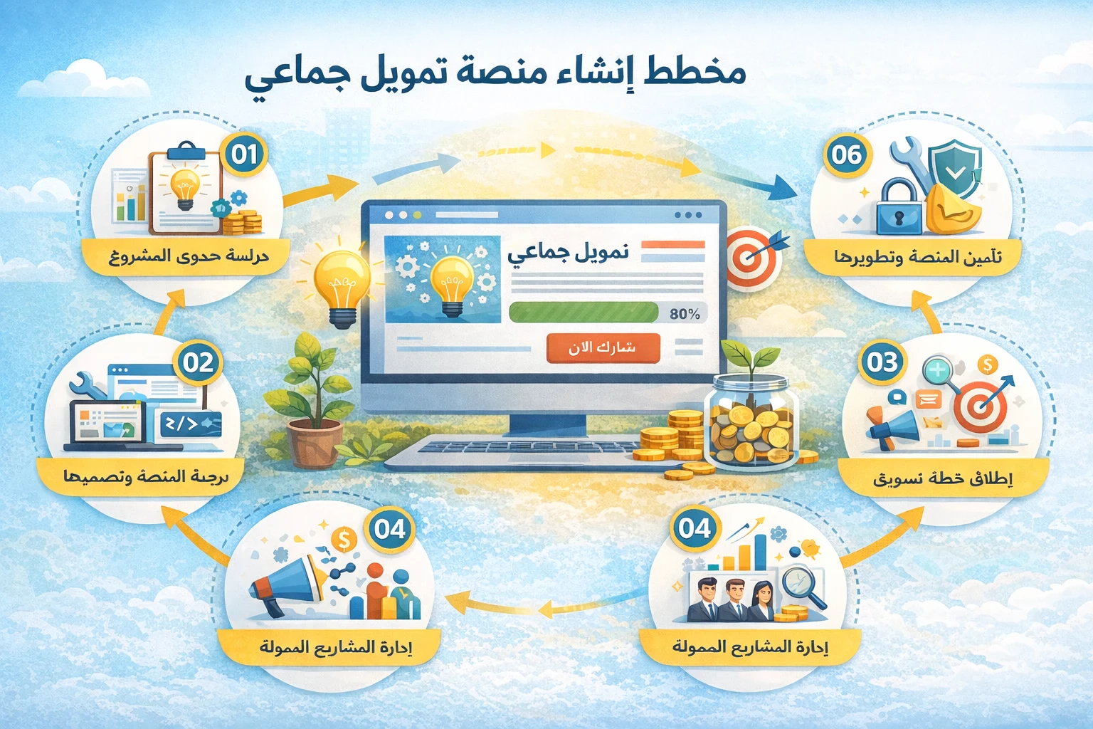 image about إنشاء منصة تمويل جماعي ناجحة