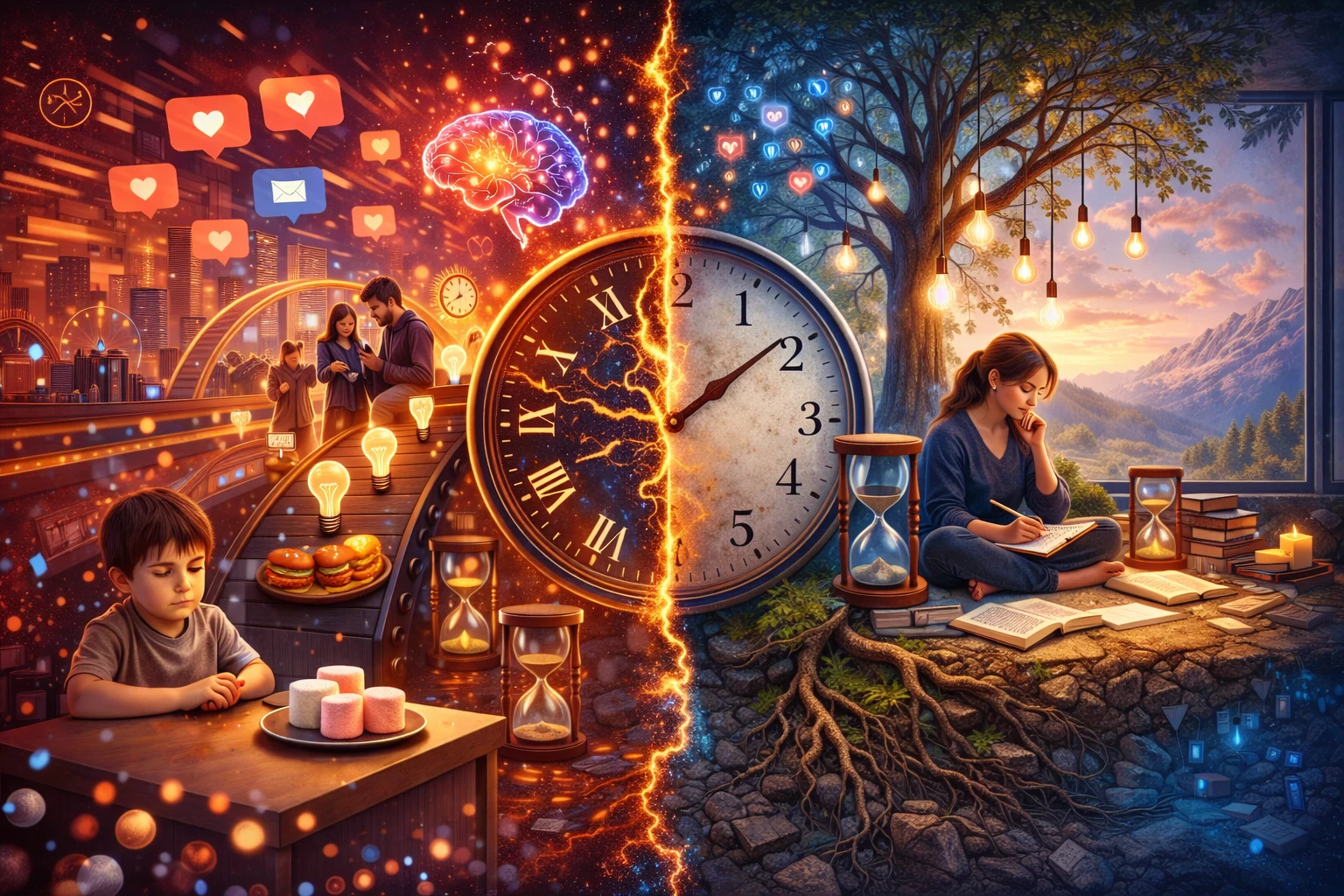 image about الإشباع الفوري وتأثيره على الصبر والإبداع: كيف يحوّل عالم السرعة لحظاتنا… ويغير جوهر إبداعنا؟