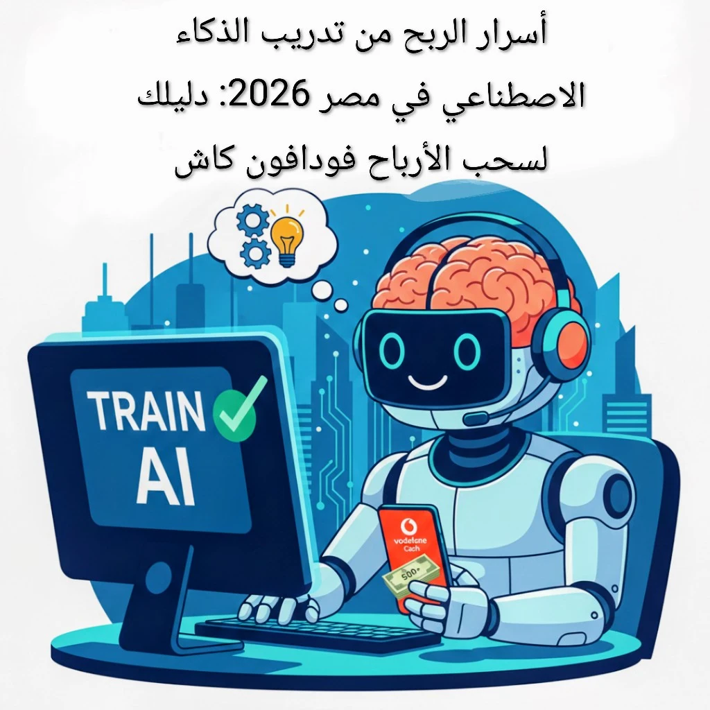 image about أسرار الربح من تدريب الذكاء الاصطناعي في مصر 2026: دليلك لسحب الأرباح فودافون كاش