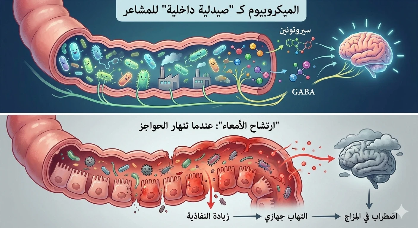 image about علاقة صحة الأمعاء بالصحة النفسية: دليل عملي للممارس والمرضى