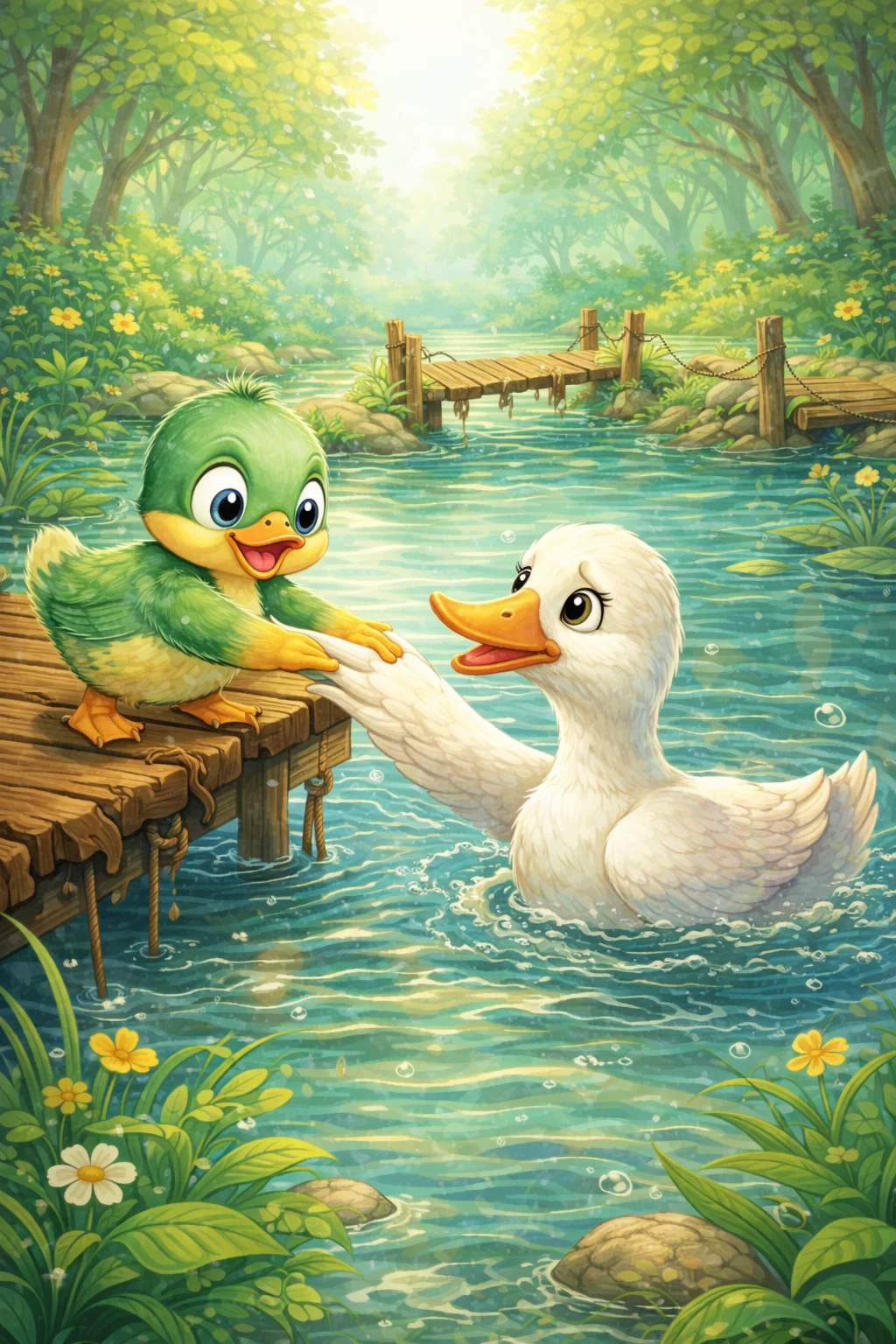 image about البطة ليلى والجسر المكسور