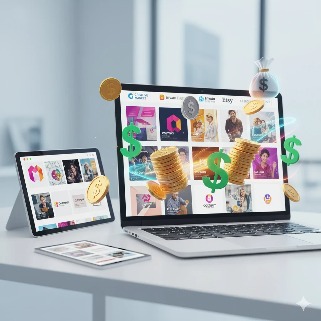 image about 🎨 من الصفر إلى الاحتراف: دليل عملي لتحقيق دخل قوي من التصميم الجرافيكي عبر الإنترنت