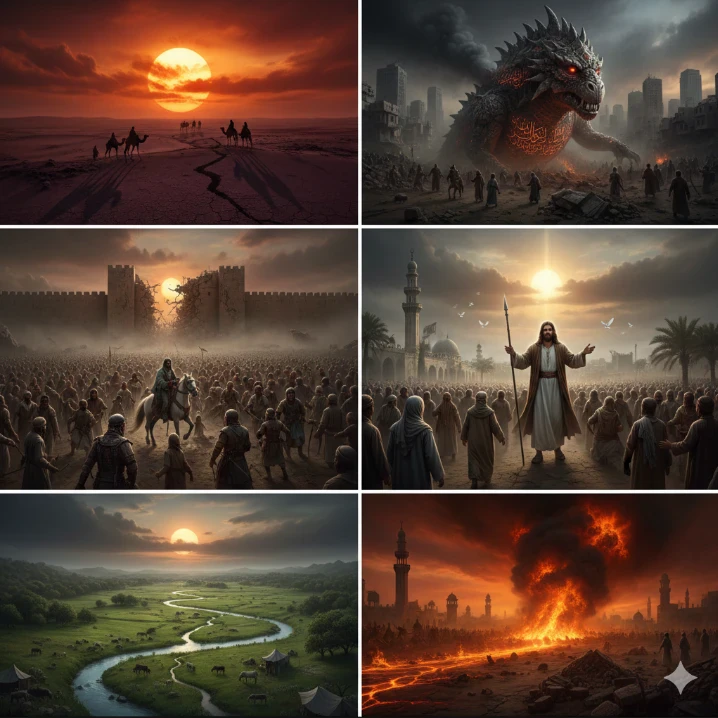 image about ترتيب علامات الساعة الكبرى: رحلة في أحداث نهاية الزمان وكيف تنجو