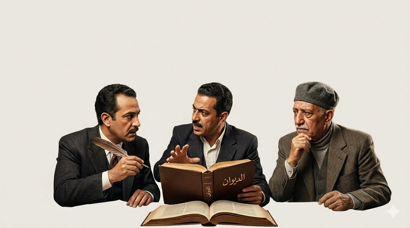 image about مدرسة الديوان: صراع الريادة وجدلية التجديد الأدبي