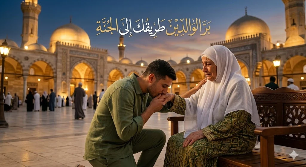 image about 🌿 برّ الوالدين في الإسلام: طريقك إلى رضا الله والجنة🌿