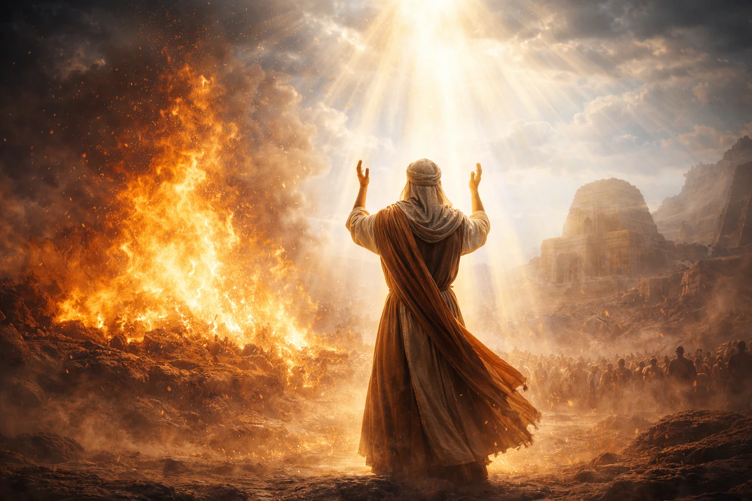 image about رحلة اليقين: قصة خليل الله إبراهيم من الميلاد في كهف الظلام إلى مناظرة النمرود ومعجزة النار 🌟