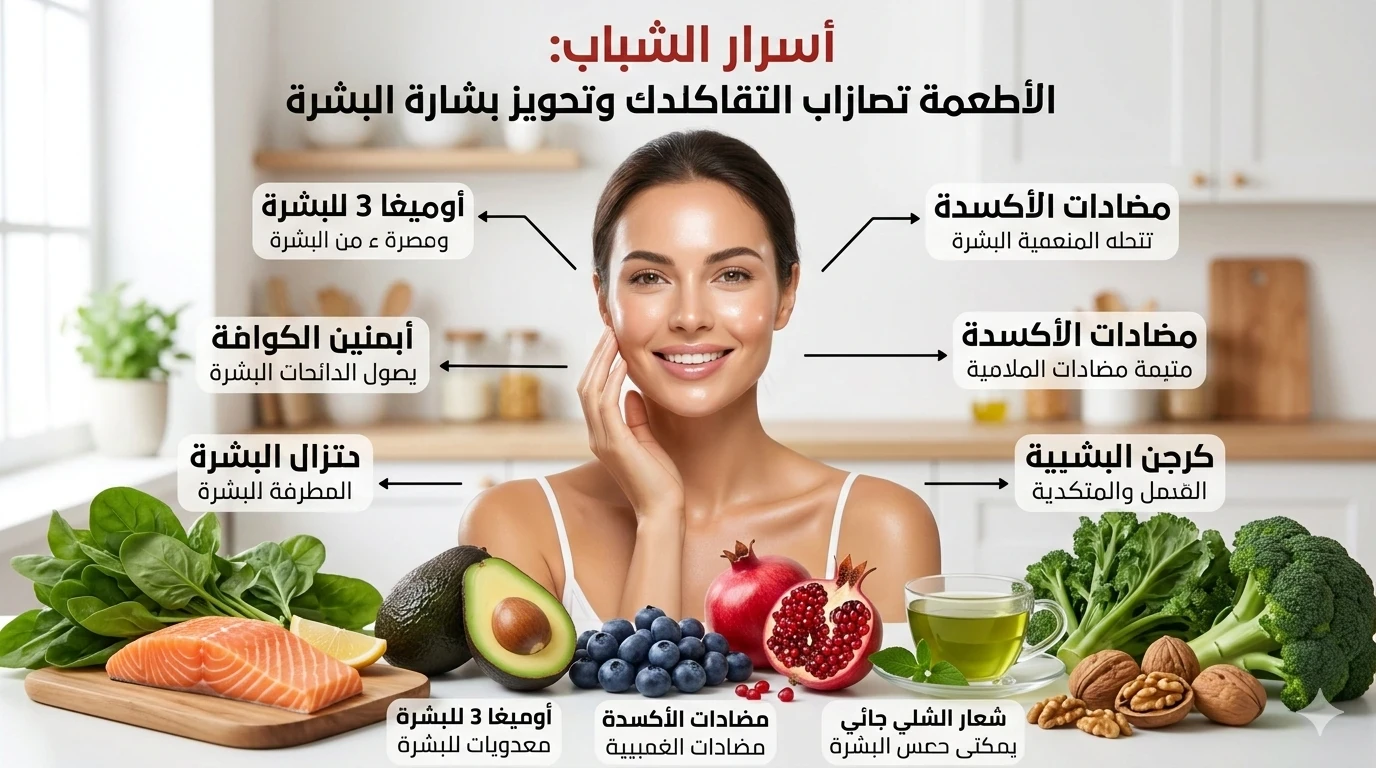 image about أسرار الشباب الدائم: أغذية تحارب التجاعيد وتعزز نضارة البشرة