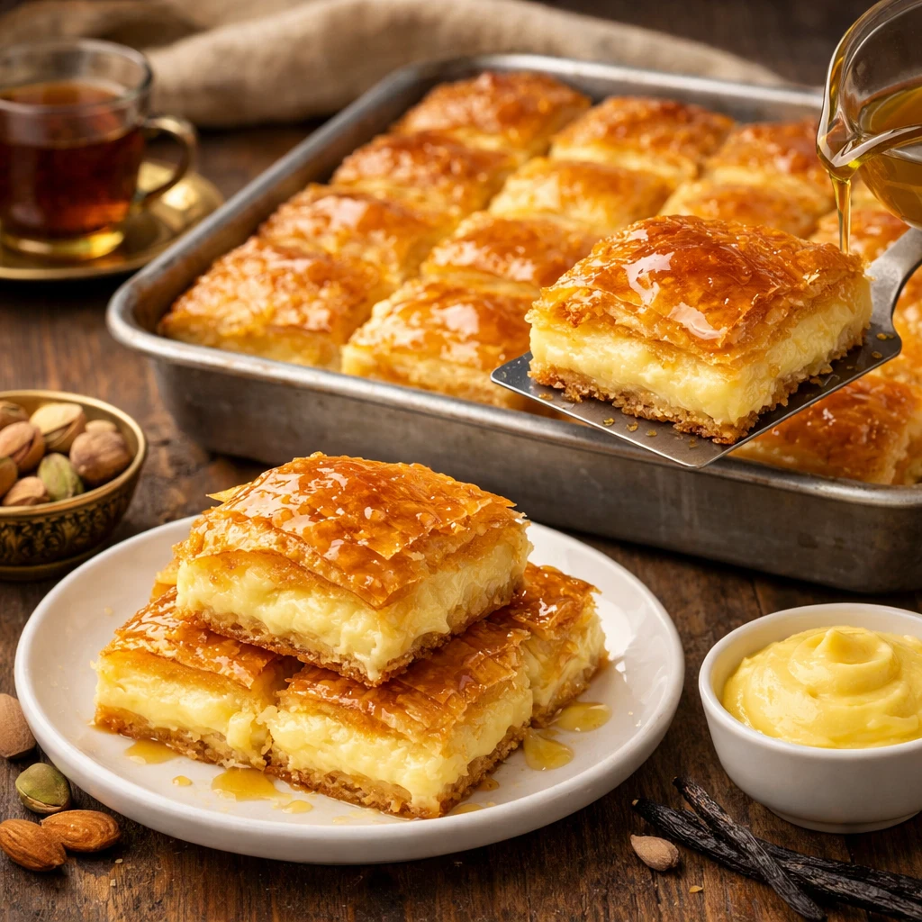 image about طريقة عمل جلاش بالكاستر: حلى شرقي سهل بمذاق لا يُقاوم