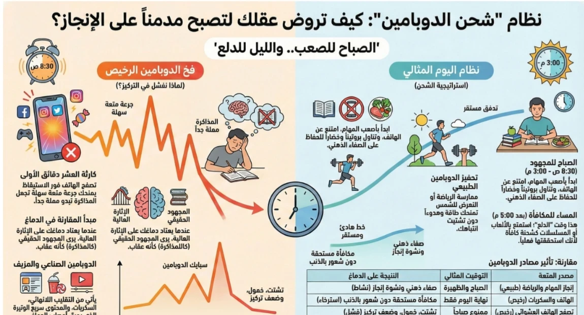 image about شفرة الدوبامين: كيف تحول المذاكرة من عبء ثقيل إلى عادة ممتعة؟
