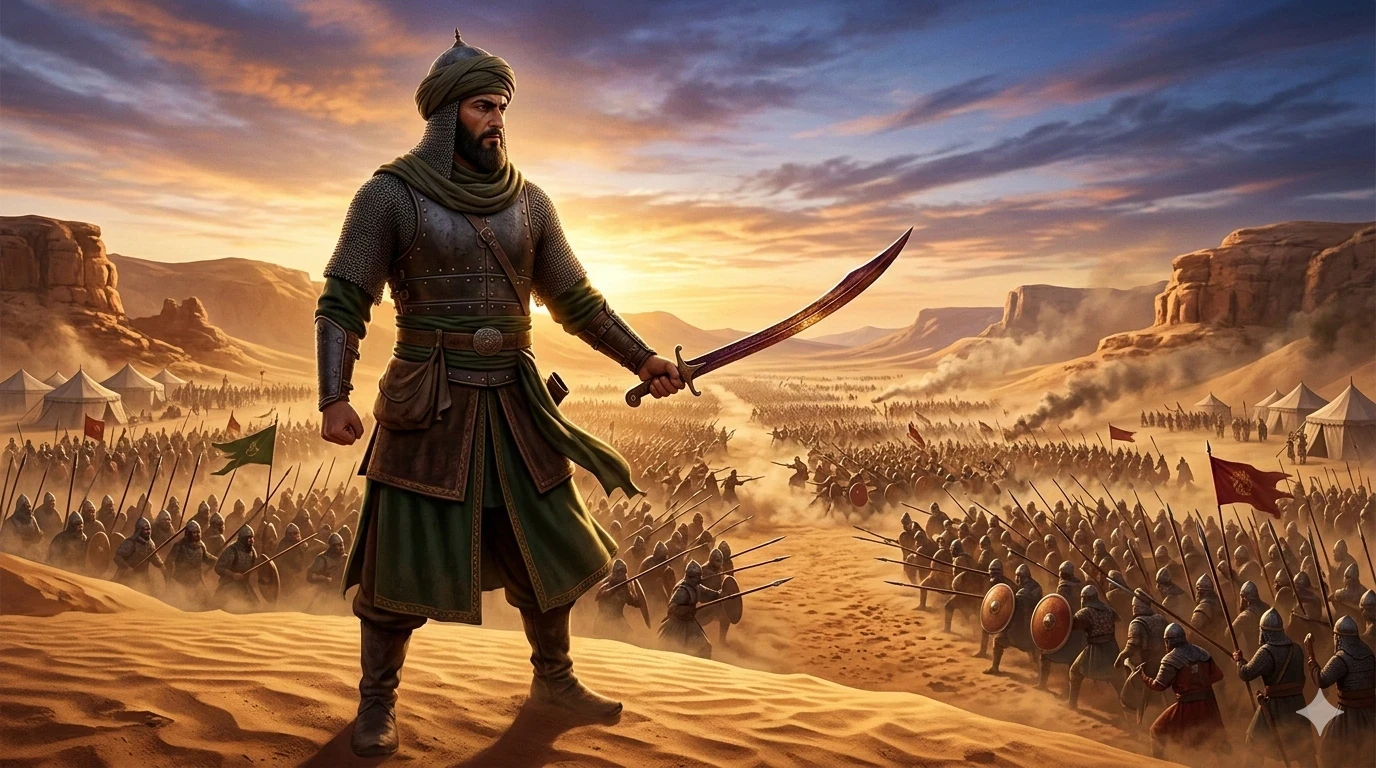 image about سيف الله المسلول: الهندسة العسكرية وتكتيكات خالد بن الوليد التي غيرت وجه التاريخ نبذة مختصرة