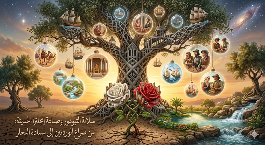 image about سلالة التيودور وصناعة إنجلترا الحديثة: من صراع الوردتين إلى سيادة البحار