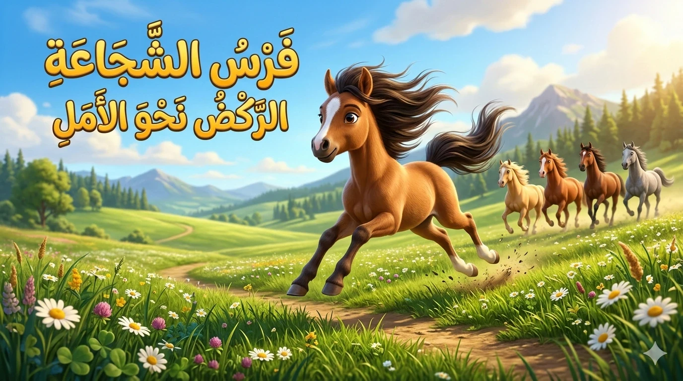 image about الحصان الصغير وسباق الرياح: رحلة شجاعة نحو الثقة بالنفس✨