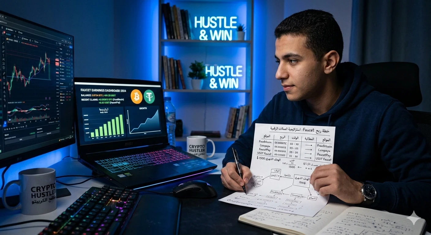 image about أفضل استراتيجية لزيادة أرباحك من مواقع Faucet في 2026 (خطة عملية للمبتدئين)