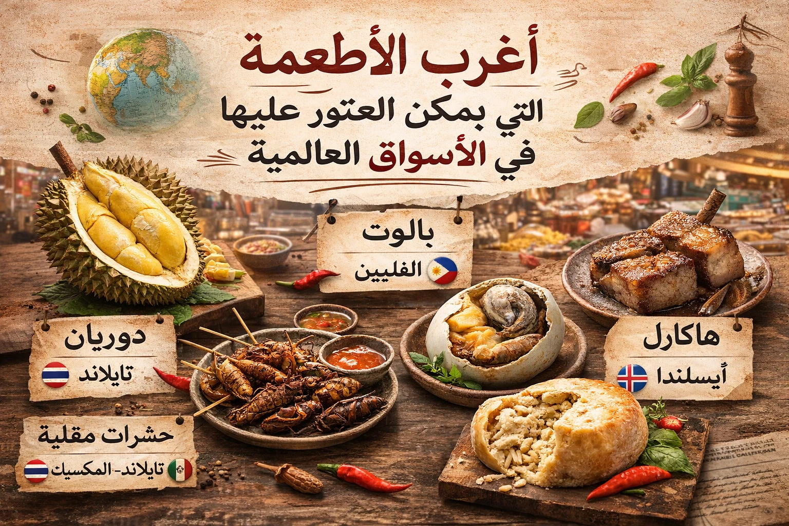 image about أغرب الأطعمة التي يمكن العثور عليها في الأسواق العالمية