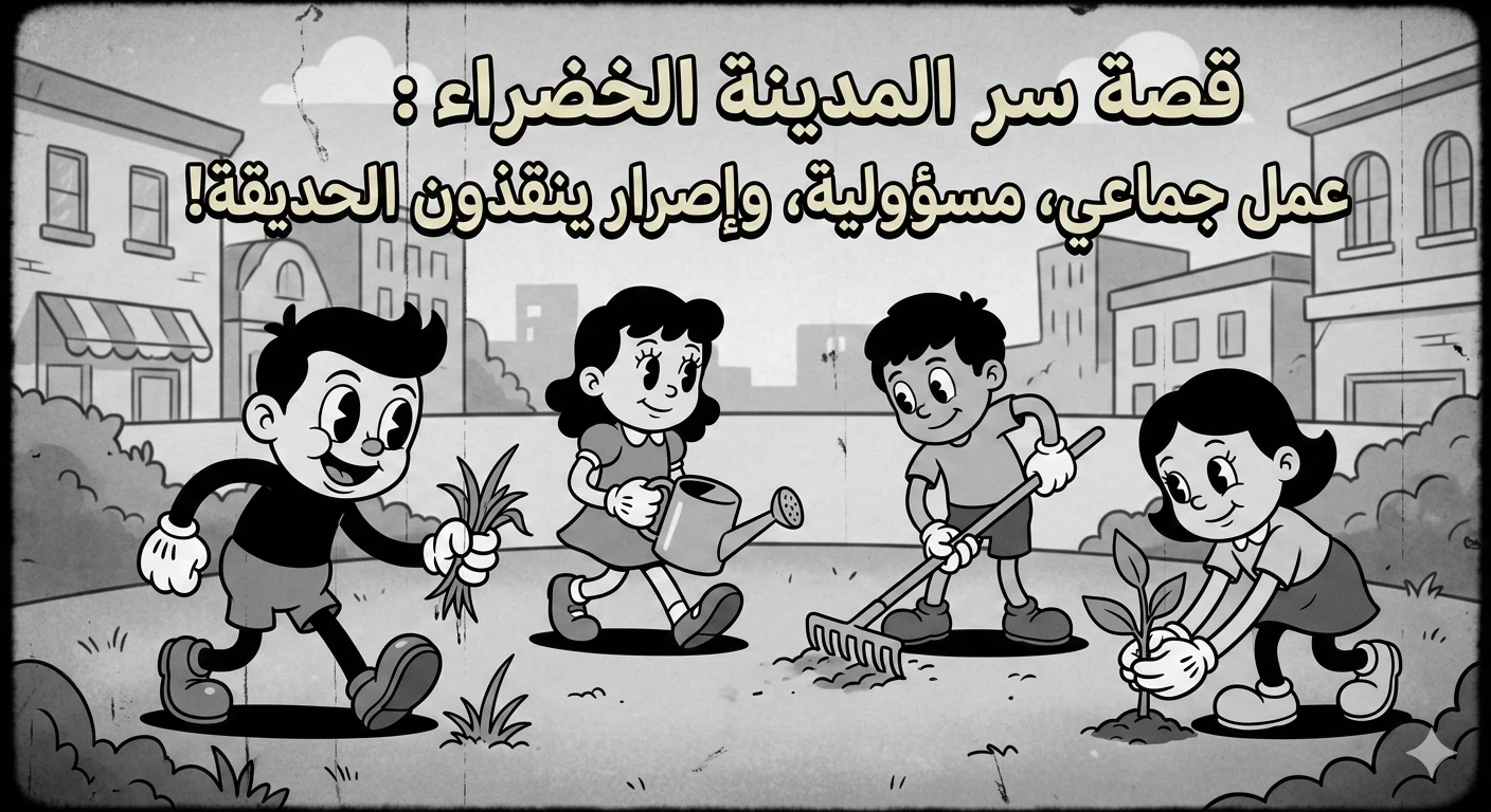 image about سرُّ المدينة الخضراء | قصة أطفال تعليمية عن العمل الجماعي