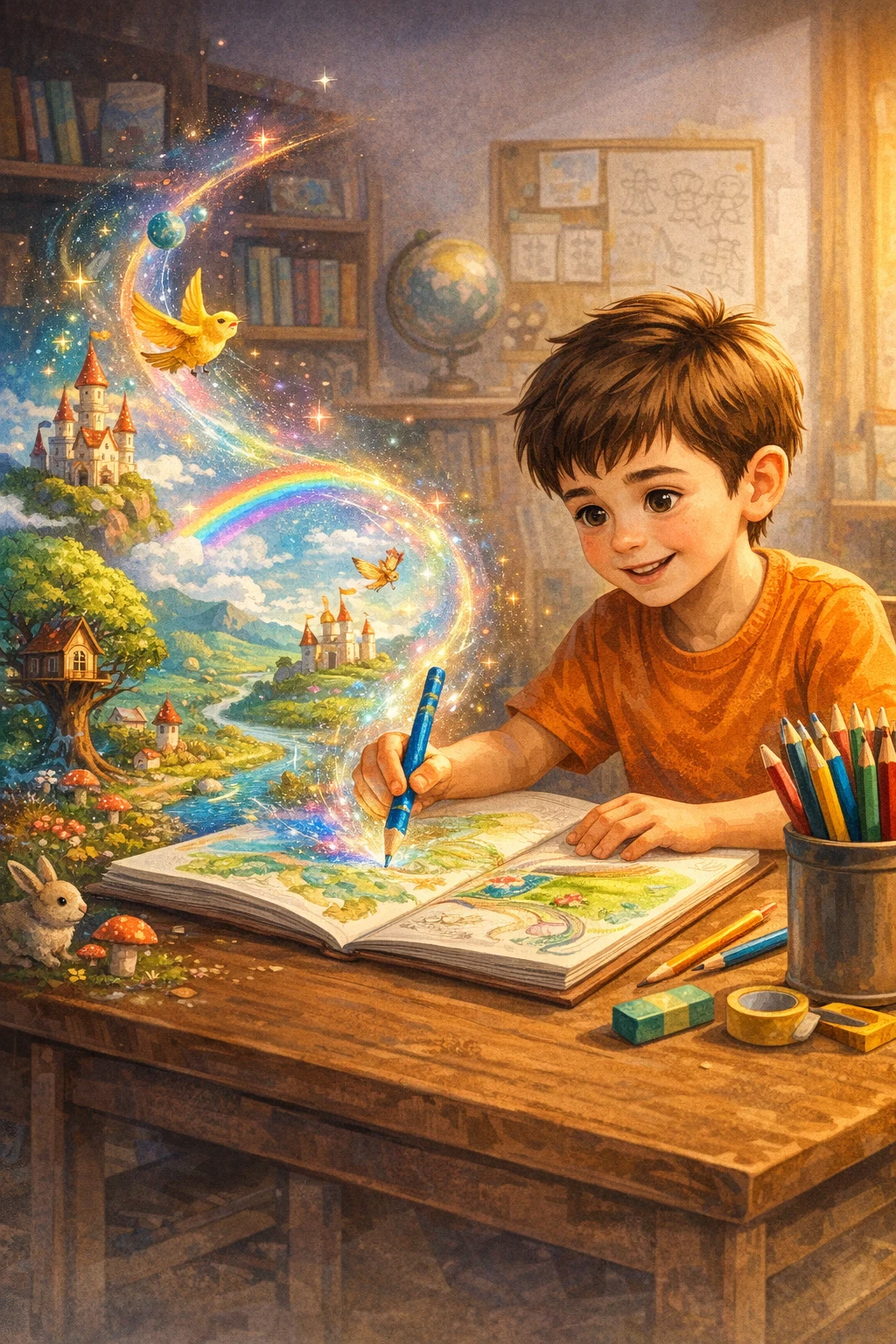 image about مغامرة قلم الألوان | قصة أطفال تعليمية عن الإبداع والثقة بالنفس