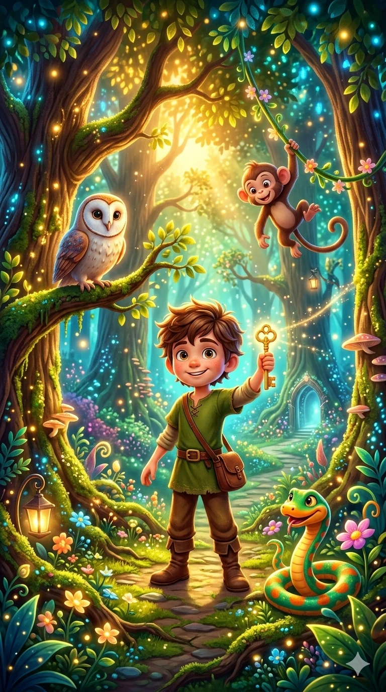 image about سرُّ المفتاح الذهبي في غابة الأمل