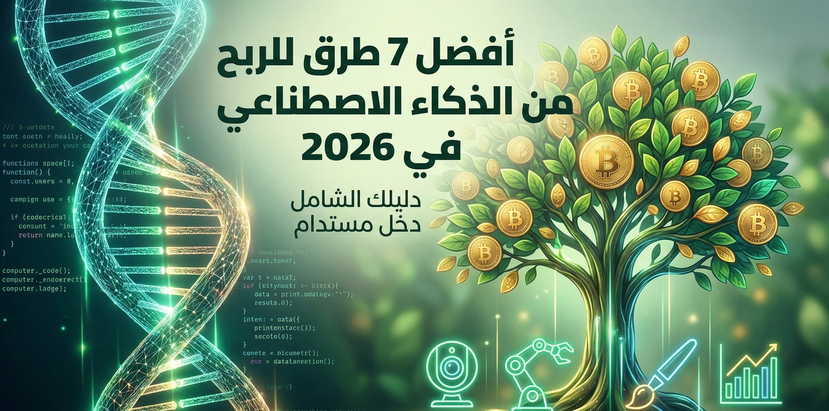 image about أفضل 7 طرق للربح من الذكاء الاصطناعي في 2026: دليلك الشامل لتحقيق دخل مستدام