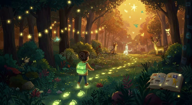 image about نورا والثعلب الذي يحرس النجوم 🌟🦊