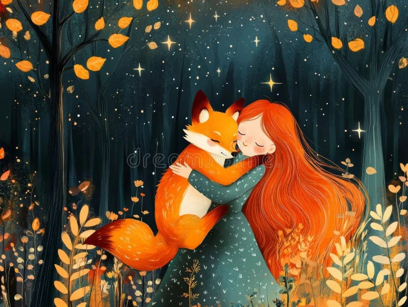 image about نورا والثعلب الذي يحرس النجوم 🌟🦊