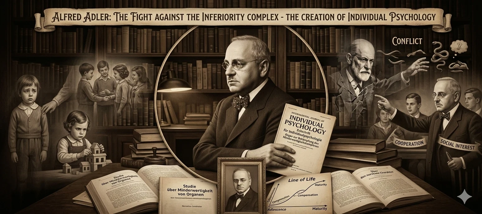 image about ألفريد أدلر: مؤسس علم النفس الفردي وقصة الصراع مع فرويد حول 