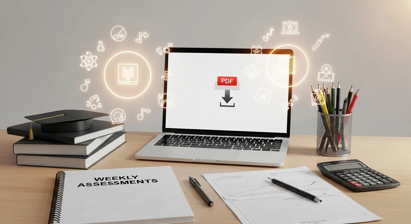 image about تحميل التقييمات الأسبوعية أولى ثانوي ترم ثاني 2026 PDF محلولة – جميع المواد