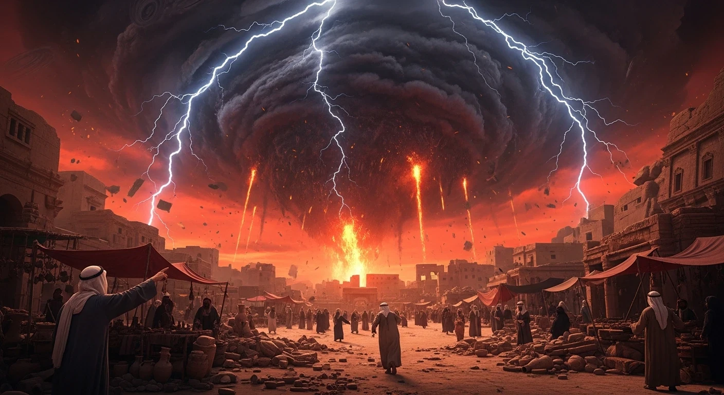 image about السحابة التي أحرقت مدينة كاملة! | القصة المرعبة لهلاك قوم شعيب وعذاب يوم الظلة