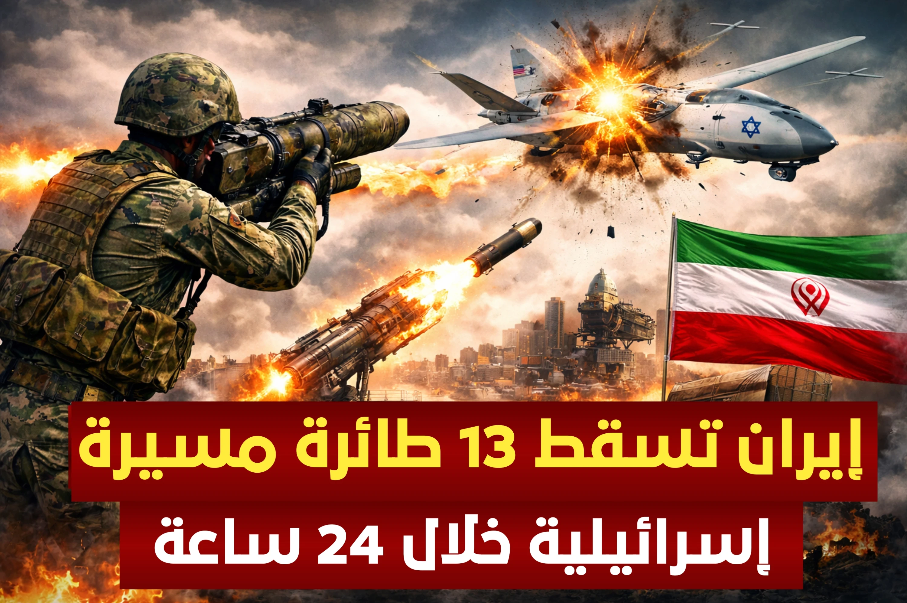 image about إيران تعلن إسقاط 13 طائرة مسيرة إسرائيلية خلال 24 ساعة.. تصعيد عسكري في لبنان وتحركات دولية لاحتواء الأزمة
