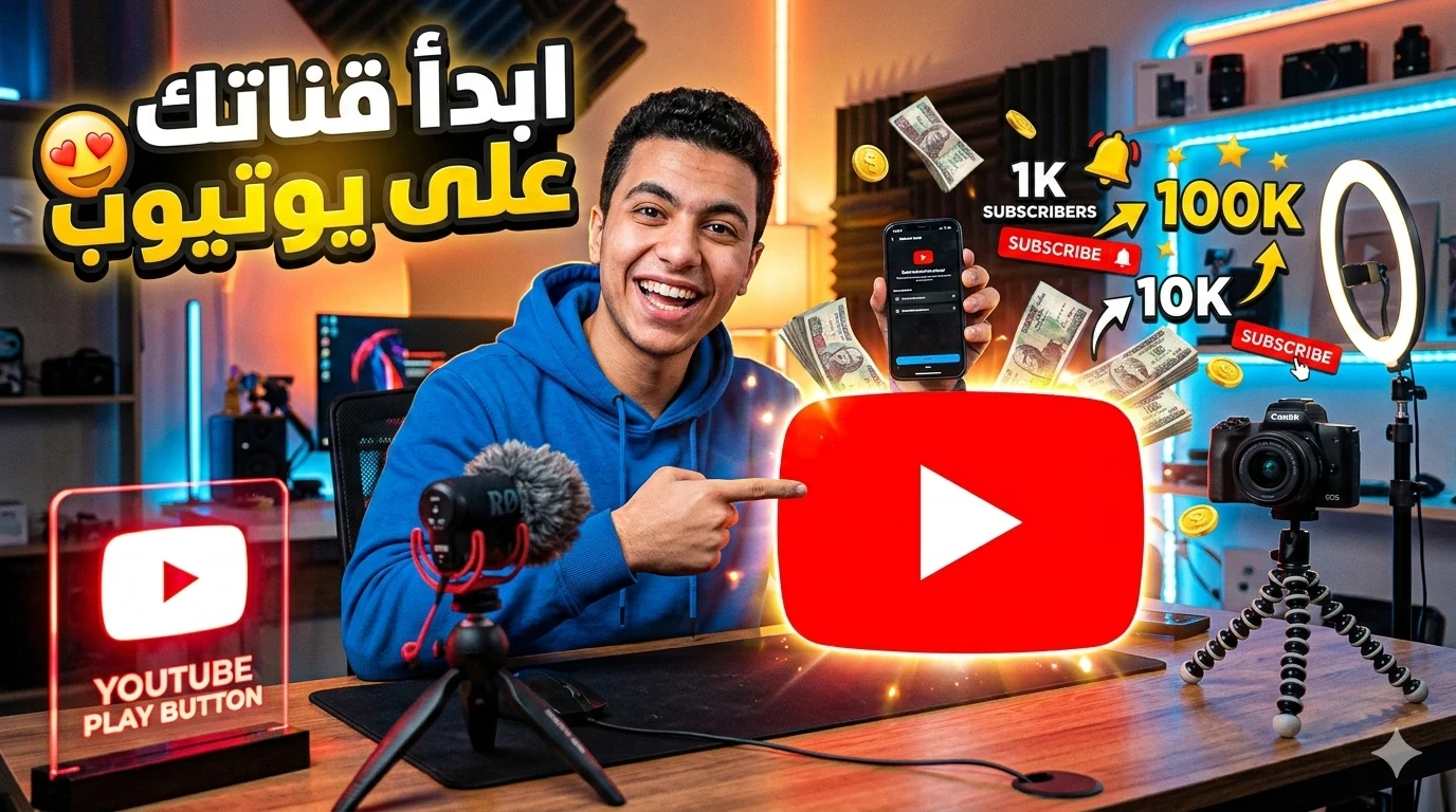 image about كيف تبدأ صناعة المحتوى على يوتيوب: دليل عملي لبناء قناة ناجحة من الصفر