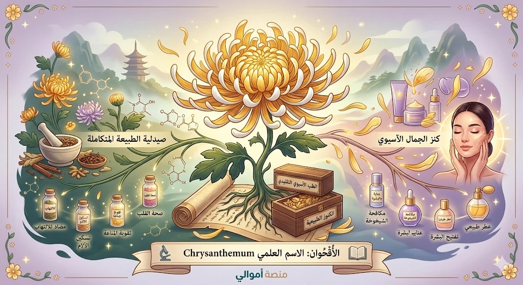 image about زهرة الأقحوان (Chrysanthemum): صيدلية الطبيعة المتكاملة وكنز الجمال الآسيوي