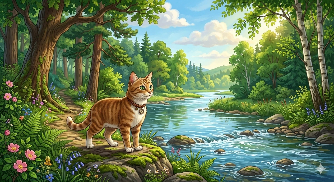 image about القطة الذكية التي أنقذت الغابة | قصة أطفال تعليمية عن الذكاء والتعاون