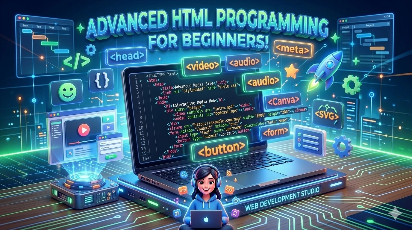 image about تعلم HTML (الجزء الثالث)  أهم الوسوم المتقدمة في HTML للمحترفين