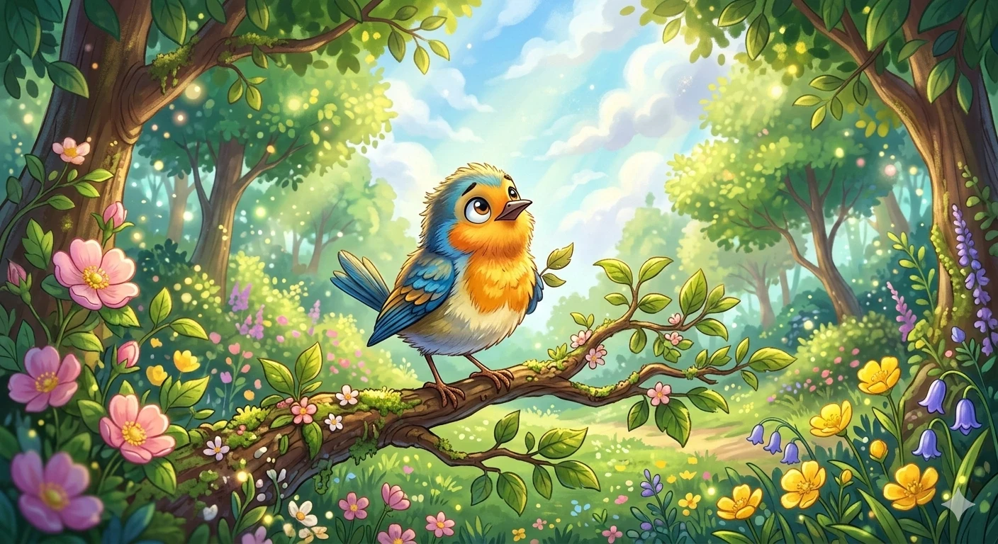 image about حكاية العصفور الصغير الذي تعلم الطيران | قصة أطفال تعليمية عن الشجاعة والثقة بالنفس