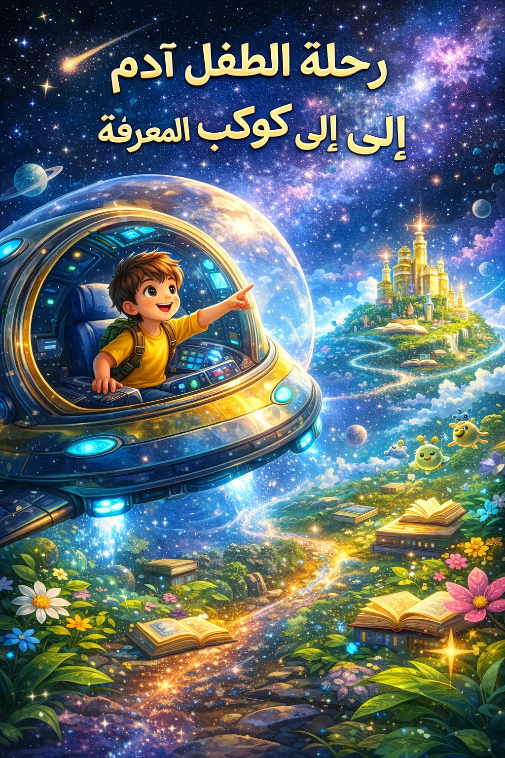 image about رحلة الطفل آدم إلى كوكب المعرفة | قصة أطفال عن حب التعلم واكتشاف العالم