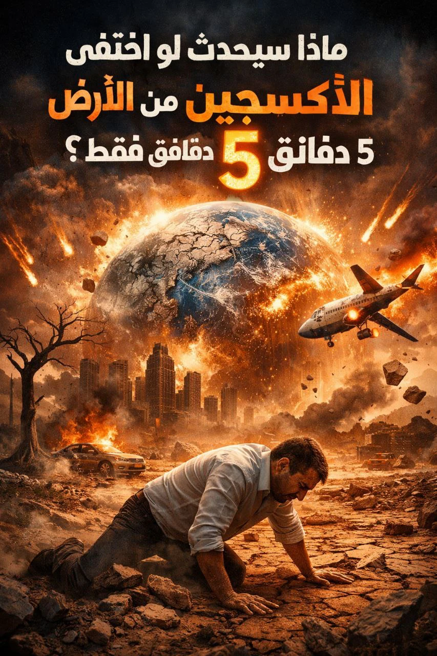 image about ماذا سيحدث لو اختفى الأكسجين من الأرض لمدة 5 دقائق فقط؟